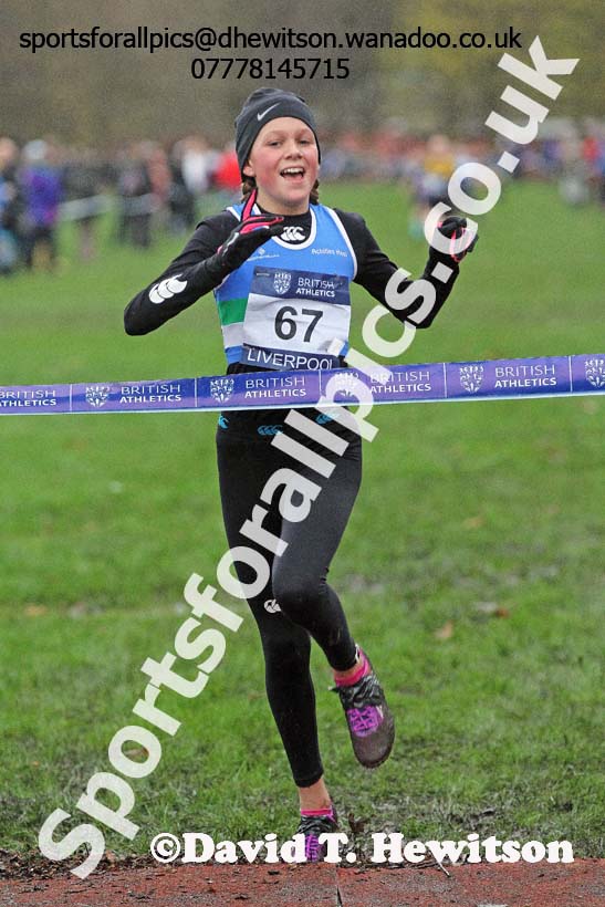 Girls under-13s, British Athletics Liverpool Cross Challenge, Sefton Park, Liverpool. Photo: David T. Hewitson/Sports for All Pics